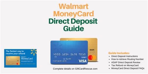 Walmart Money Card Direct Deposit Info